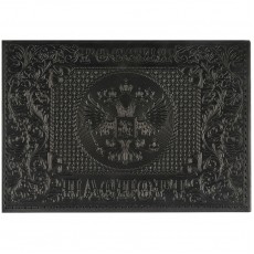 Обложка для паспорта OfficeSpace Россия, кожа, тиснение, черная