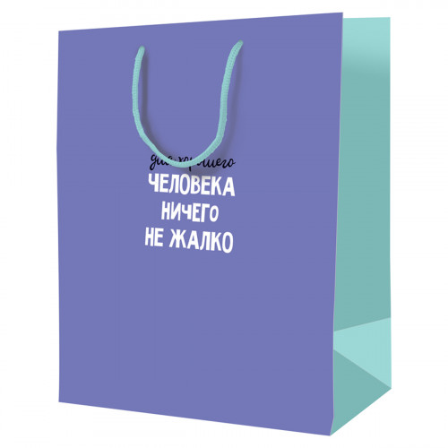 Пакет подарочный 18*23*10см ArtSpace Для хорошего человека ничего не жалко, ламинированный