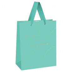 Пакет подарочный 33*42*12см MESHU Monocolor. Tiffany, отд. фольгой, матовая ламинация