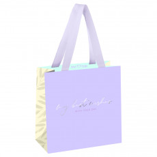 Пакет подарочный 20*20*10см MESHU Lavender color, отд. фольгой, матовая ламинация
