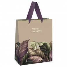 Пакет подарочный 18*23*10см MESHU The best, отд.фольгой, выборочный лак, матовая ламинация