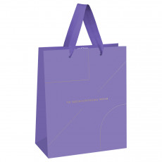 Пакет подарочный 33*42*12см MESHU Monocolor. Lavender, отд. фольгой, матовая ламинация