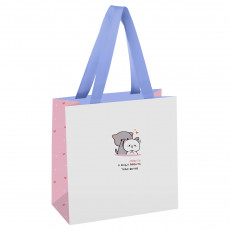 Пакет подарочный 20*20*10см MESHU Я буду любить тебя вечно, выборочный лак, матовая ламинация