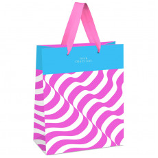 Пакет подарочный 18*23*10см MESHU Fuchsia color Illusion, отд. фольгой, матовая ламинация