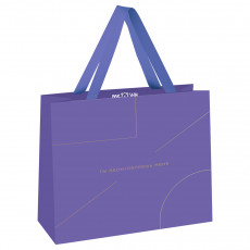 Пакет подарочный 23*18*10см MESHU Monocolor. Lavender, отд. фольгой, матовая ламинация