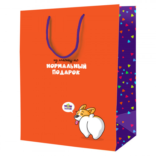 Пакет подарочный 18*23*10см ArtSpace Нормальный подарок, ламинированный