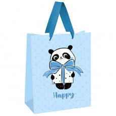 Пакет подарочный 18*23*10см MESHU PandaGift_Blue, отд. фольгой, матовая ламинация Пакет подарочный 18*23*10см MESHU PandaGift_Blue, отд. фольгой, матовая ламинация