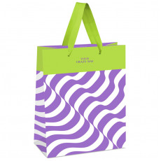 Пакет подарочный 18*23*10см MESHU lavender Color Illusion, отд. фольгой, матовая ламинация