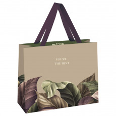 Пакет подарочный 32*26*12см MESHU The best, отд.фольгой, выборочный лак, матовая ламинация