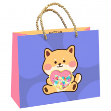 Пакет подарочный 23*18*10см MESHU Puppy, с конфетти