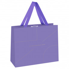 Пакет подарочный 32*26*12см MESHU Monocolor. Lavender, отд. фольгой, матовая ламинация