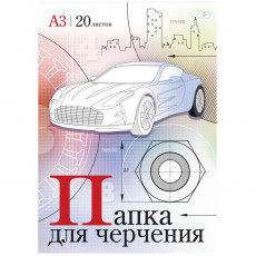 Папка для черчения А3, 20л., ArtSpace, без рамки, 160г/м2