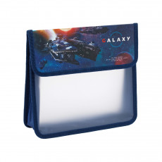 Папка для тетрадей 2 отделения, А5, ArtSpace Galaxy, 230*215*40мм, пластик, на липучке Папка для тетрадей 2 отделения, А5, ArtSpace Galaxy, 230*215*40мм, пластик, на липучке