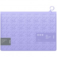 Папка-конверт на молнии Berlingo Starlight S А4, 200мкм, фиолетовая, с рисунком