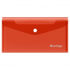 Папка-конверт на кнопке Berlingo No Secret, С6, 200мкм, красная