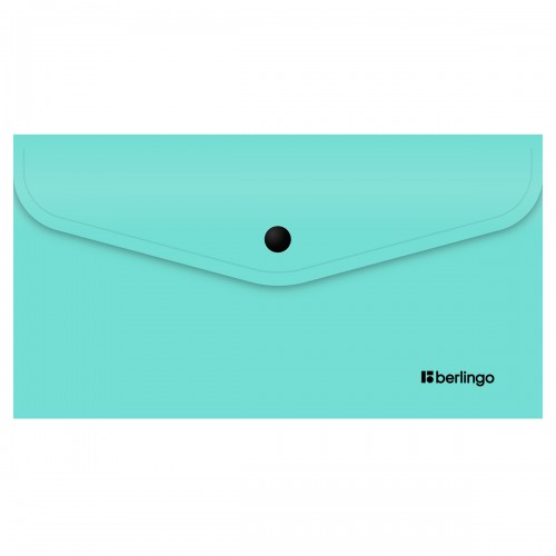 Папка-конверт на кнопке Berlingo Instinct С6, 200мкм, мятный
