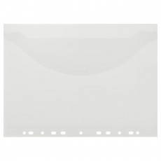 Папка-конверт с перфорацией с клапаном OfficeSpace А4, 180мкм, прозрачная