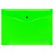 Папка-конверт на кнопке Berlingo Neon А4, 200мкм, прозрачная зеленый неон