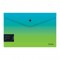 Папка-конверт на кнопке Berlingo Radiance А4, 180мкм, голубой/зеленый градиент, с рисунком