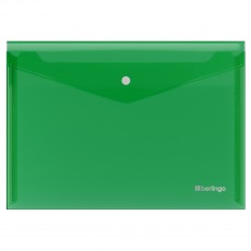 Папка-конверт на кнопке Berlingo No Secret, А4, 200мкм, зеленая