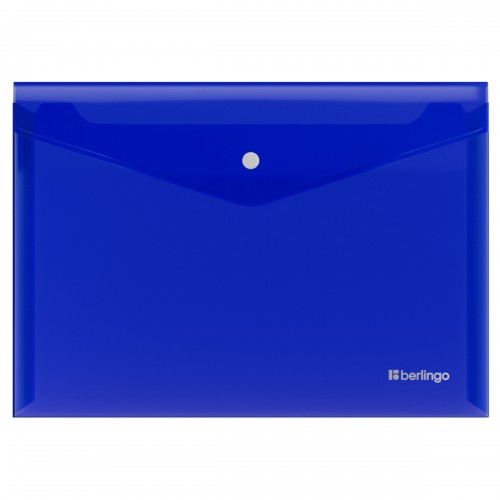 Папка-конверт на кнопке Berlingo No Secret, А3, 200мкм, синяя