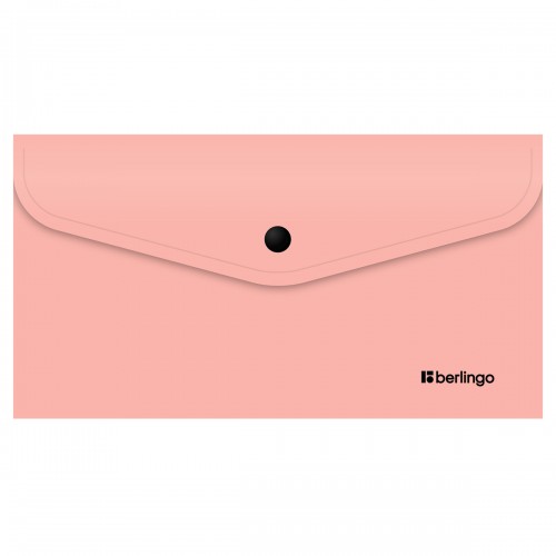 Папка-конверт на кнопке Berlingo Instinct С6, 200мкм, фламинго