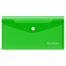Папка-конверт на кнопке Berlingo No Secret, С6, 200мкм, зеленая