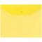 Папка-конверт на кнопке OfficeSpace А5 (190*240мм), 120мкм, пластик, полупрозрачная, желтая