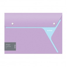 Папка-конверт на 2 кнопках Berlingo xProject А4, фиолетовая/голубая, 300мкм