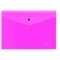 Папка-конверт на кнопке Berlingo Neon А4, 200мкм, прозрачная розовый неон