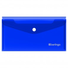 Папка-конверт на кнопке Berlingo No Secret, С6, 200мкм, синяя