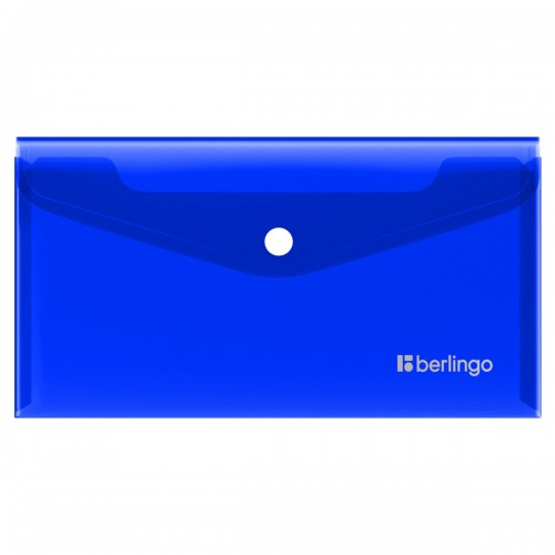 Папка-конверт на кнопке Berlingo No Secret, С6, 200мкм, синяя