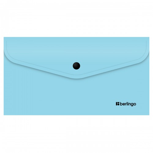 Папка-конверт на кнопке Berlingo Instinct С6, 200мкм, аквамарин