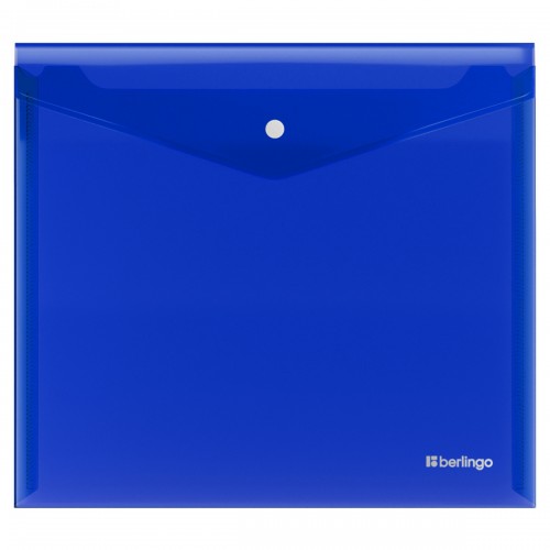 Папка-конверт на кнопке Berlingo No Secret, А5+, 200мкм, синяя