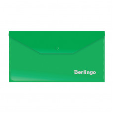 Папка-конверт на кнопке Berlingo, С6, 180мкм, зеленая