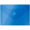 Папка-конверт на кнопке OfficeSpace А7 (74*105мм), 150мкм, пластик, полупрозрачная, синяя