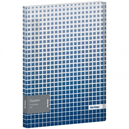Папка на 4 кольцах Berlingo Squares, 24мм, 600мкм, D-кольца, с внутр. карманом