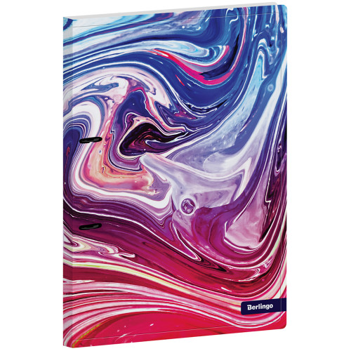 Папка на 2 кольцах Berlingo Liquid Wave, 24мм, 600мкм, с рисунком, D-кольца, с внутр. карманом