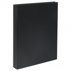 Папка на 2 кольцах OfficeSpace Вита А4, 40мм, 500мкм, пластик, черная