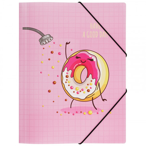 Папка на резинке MESHU Donuts life А4, 500мкм