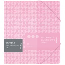 Папка для тетрадей на резинке Berlingo Starlight S А5+, 600мкм, розовая, с рисунком