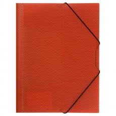 Папка на резинке СТАММ Кристалл А4, 500мкм, пластик, красная