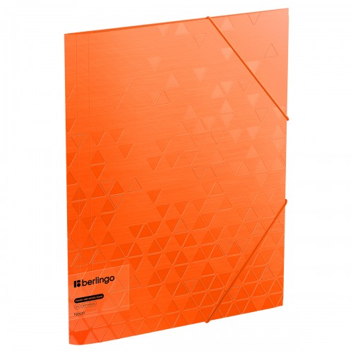 Папка на резинке Berlingo Neon А4, 600мкм, оранжевый неон