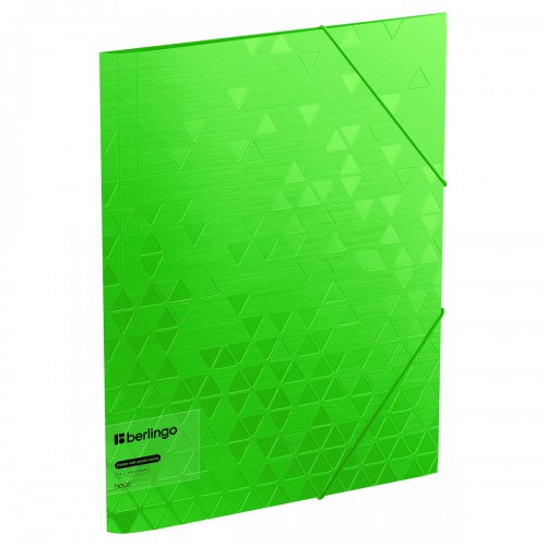 Папка на резинке Berlingo Neon А4, 600мкм, зеленый неон