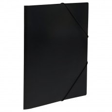 Папка на резинке OfficeSpace Вита А4, 500мкм, пластик, черная