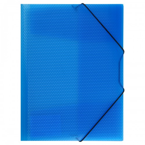 Папка на резинке СТАММ Кристалл А4, 500мкм, пластик, синяя