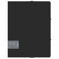 Папка на резинке Berlingo Soft Touch А4, 600мкм, черная