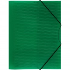 Папка на резинке СТАММ Кристалл А4, 500мкм, пластик, зеленая