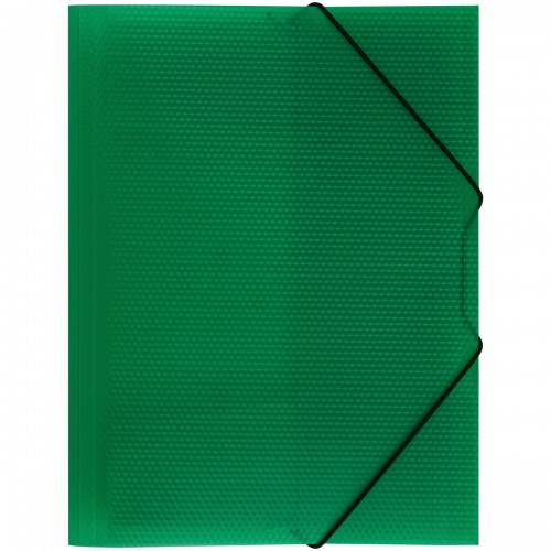 Папка на резинке СТАММ Кристалл А4, 500мкм, пластик, зеленая