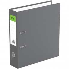 Папка-регистратор СТАММ Стандарт, 70мм, бумвинил, с карманом на корешке, серая